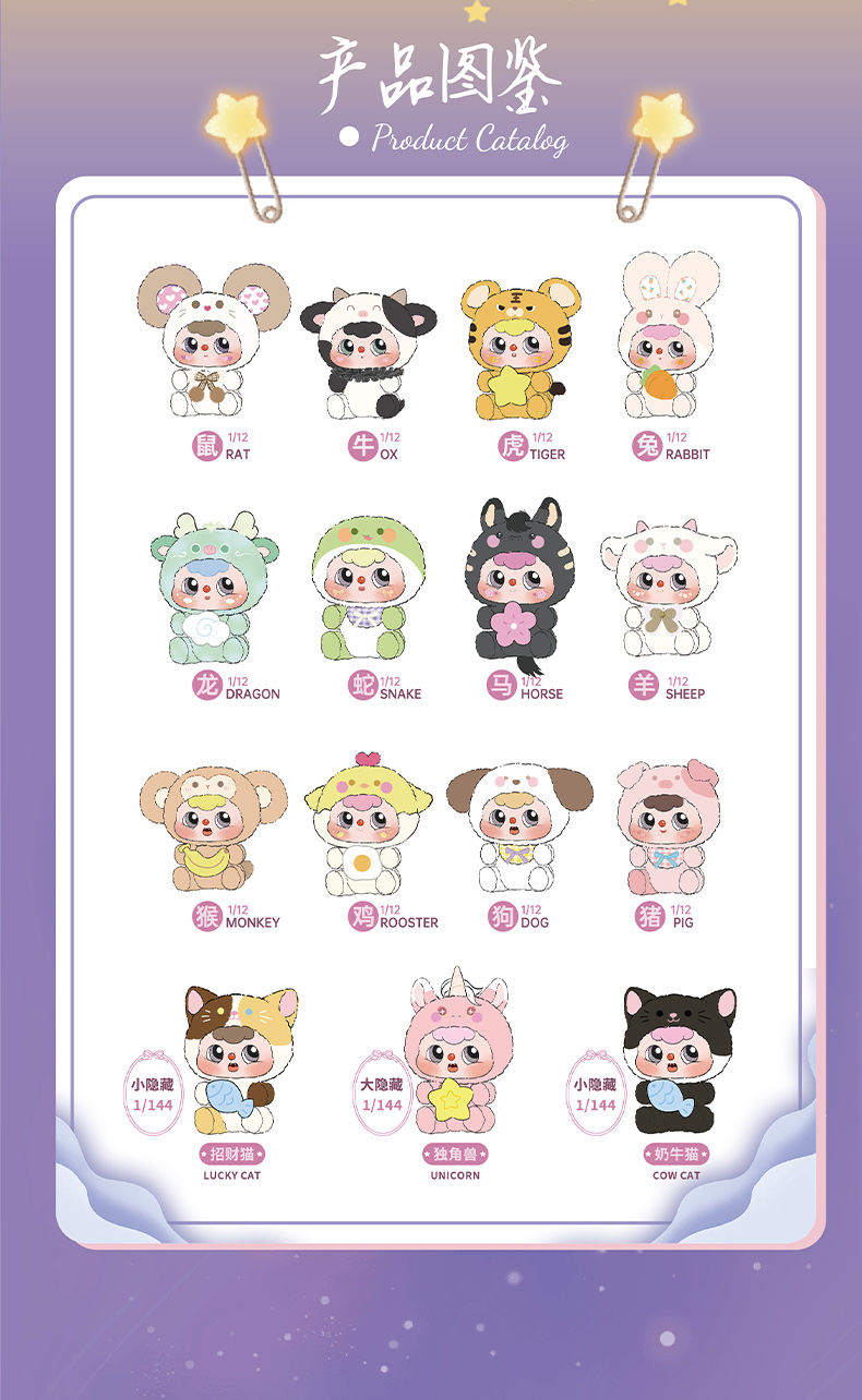 【DOUBAO】CHINESE ZODIAC SERIES PLUSH BLIND BOX