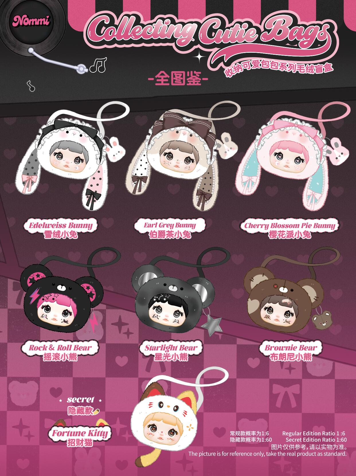 【NOMMI】Collecting Cutie Bags  Plush Blind Box