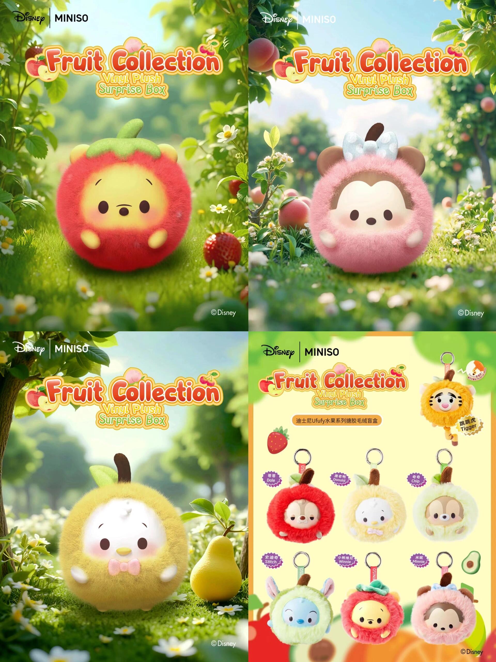 【Disney Ufufy】Fruit Collection Vinyl  Plush Blind Box