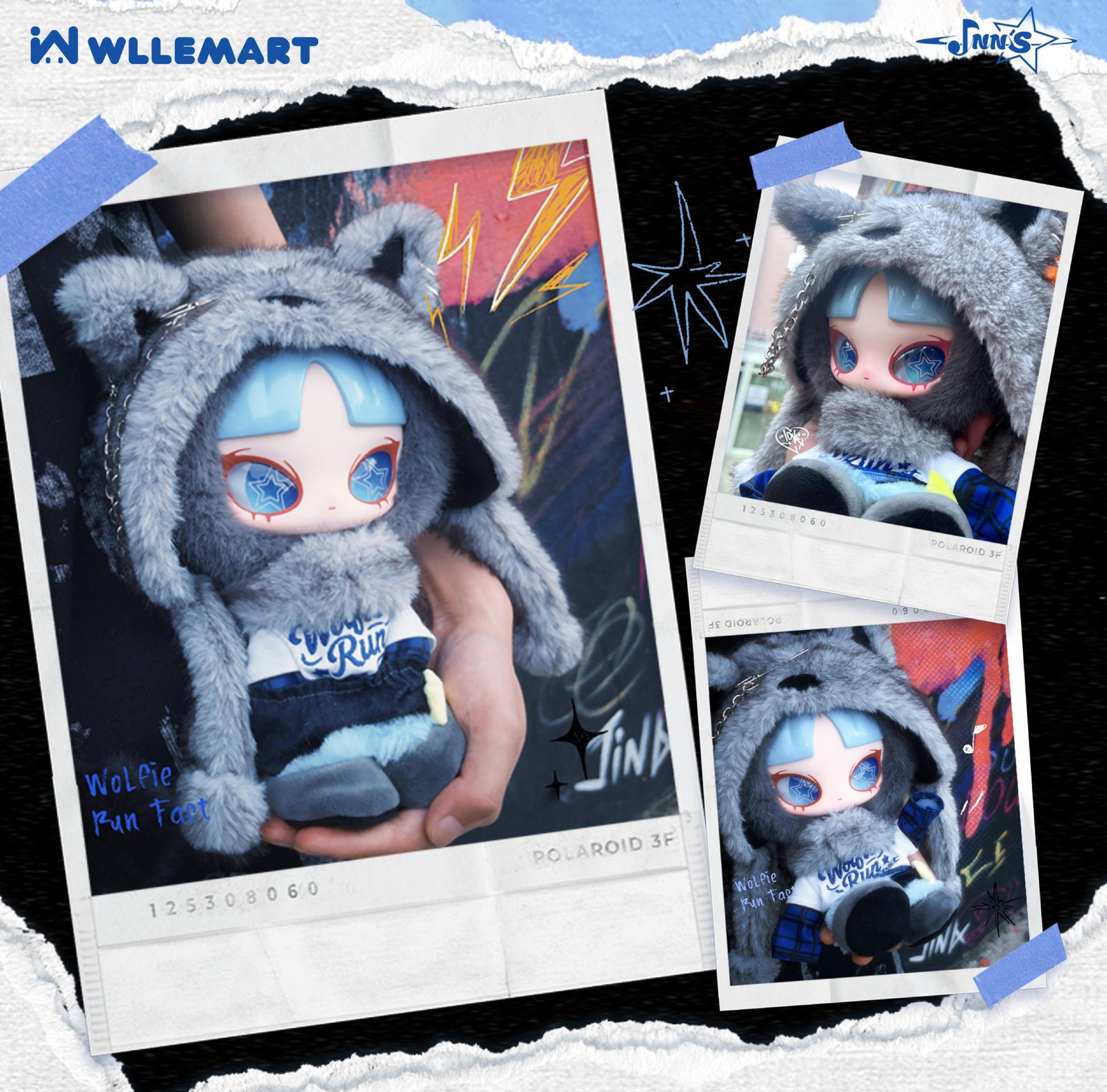 【INNS】 Boîte surprise en peluche Wolfie Run Fast d'INNS