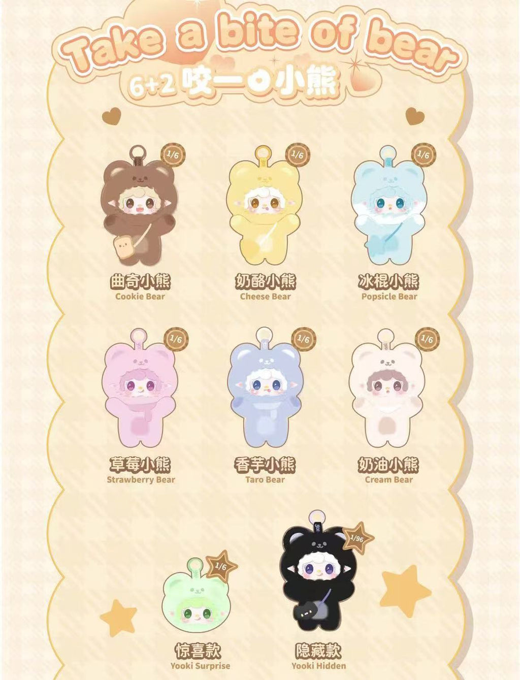 YOOKI Plush Vinyl Blind Box-Take A Bite Of The Bear