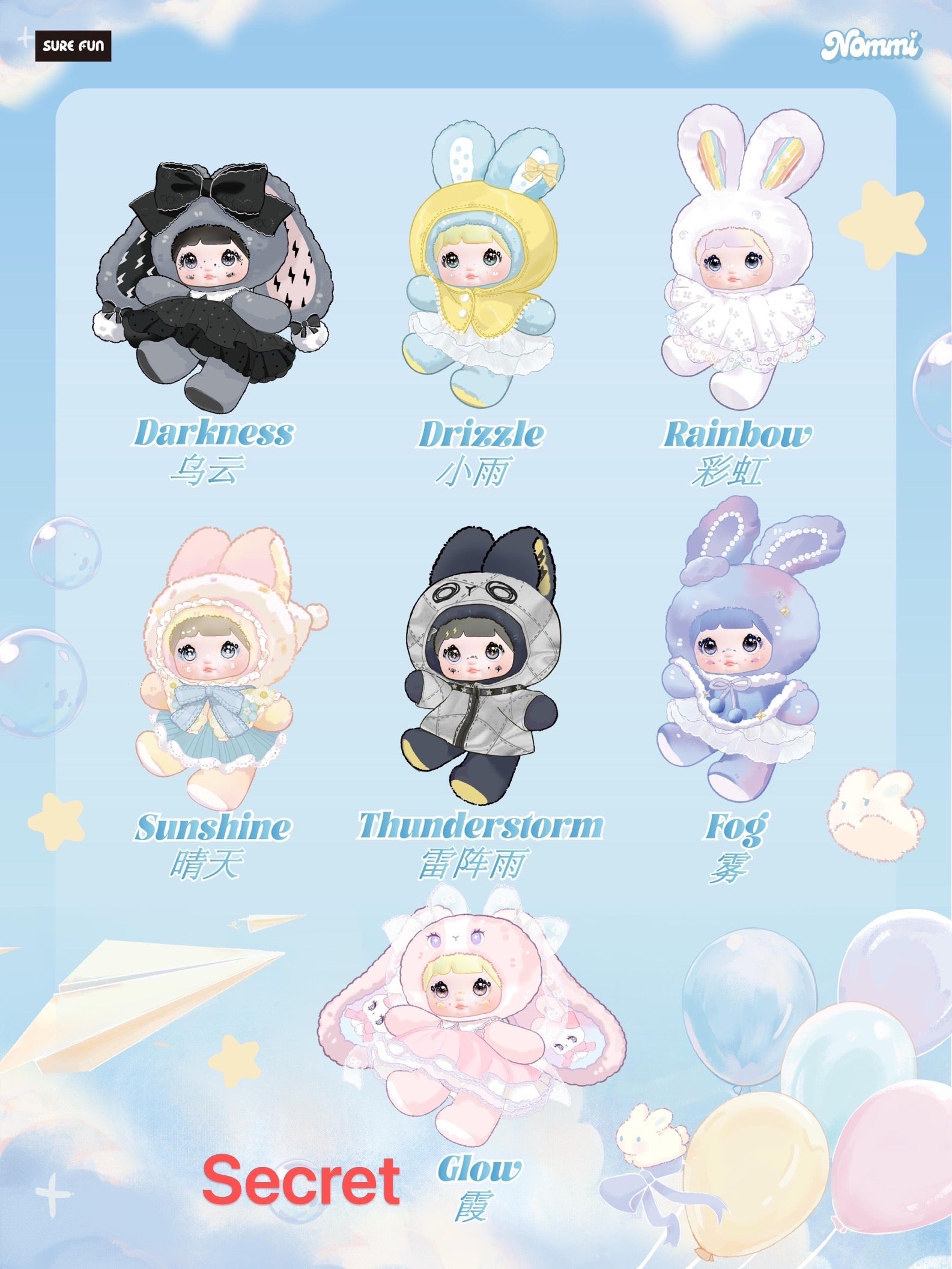 Hi Toy Nommi-Weather Forecast Series Plush Blind Box