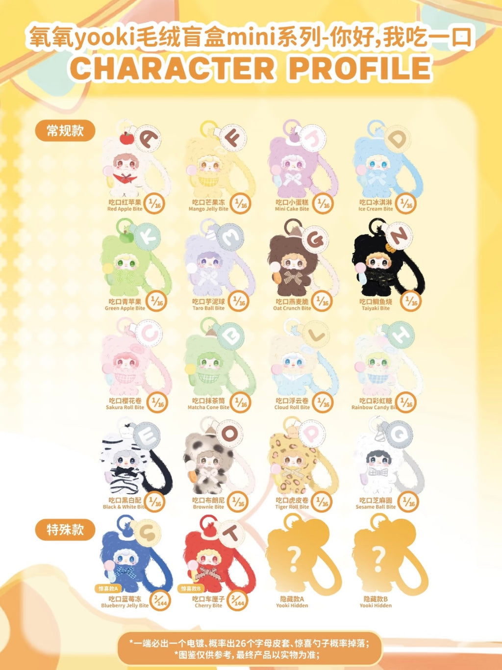 【Yooki】Hello, Just one bite Plush Blind Box Series