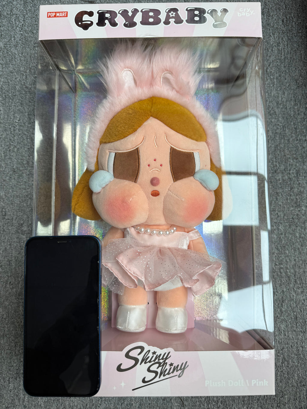 Crybaby Shiny Shiny Series-Plush Doll (Pink,Black)