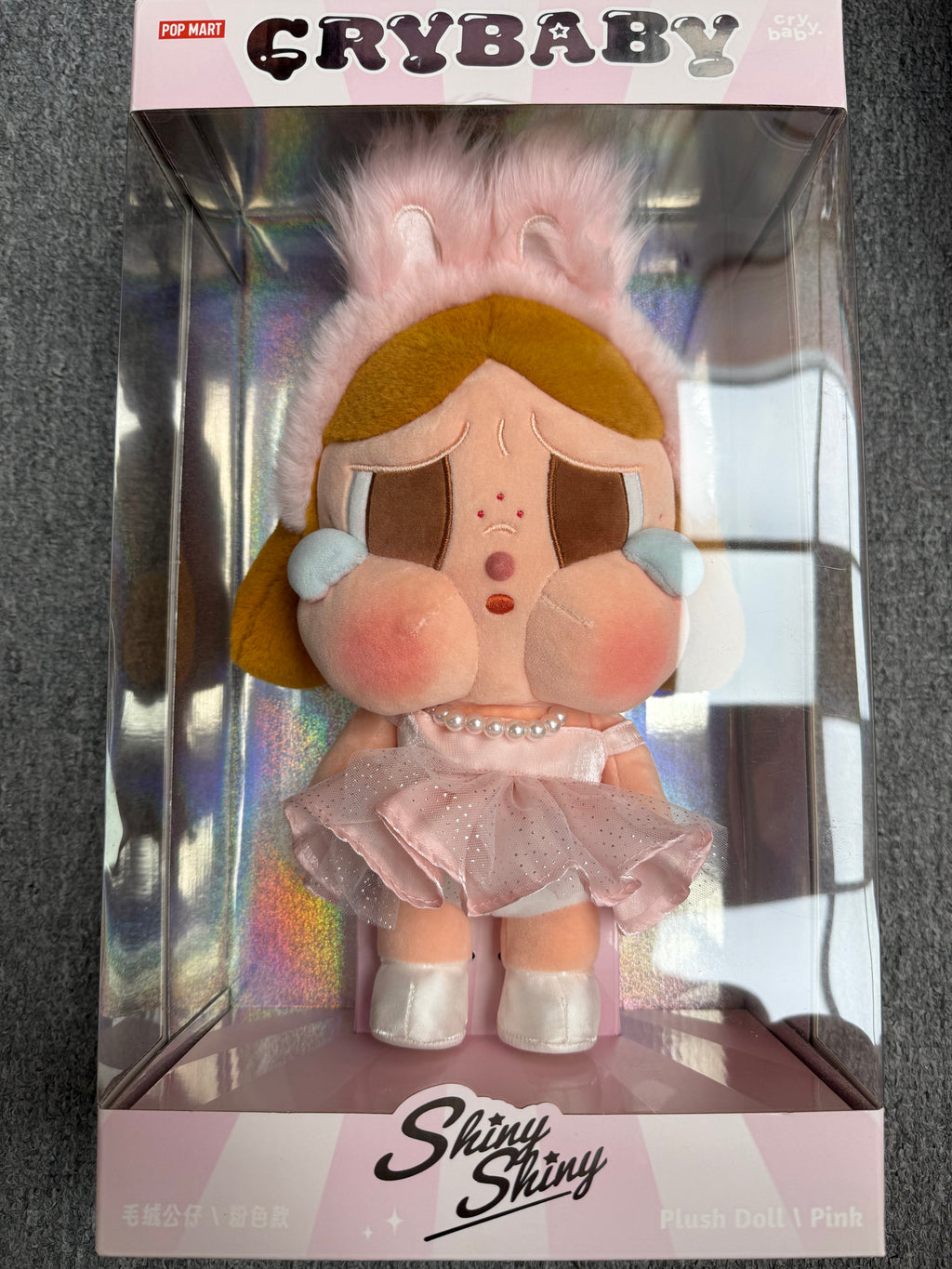 Crybaby Shiny Shiny Series-Plush Doll (Pink,Black)