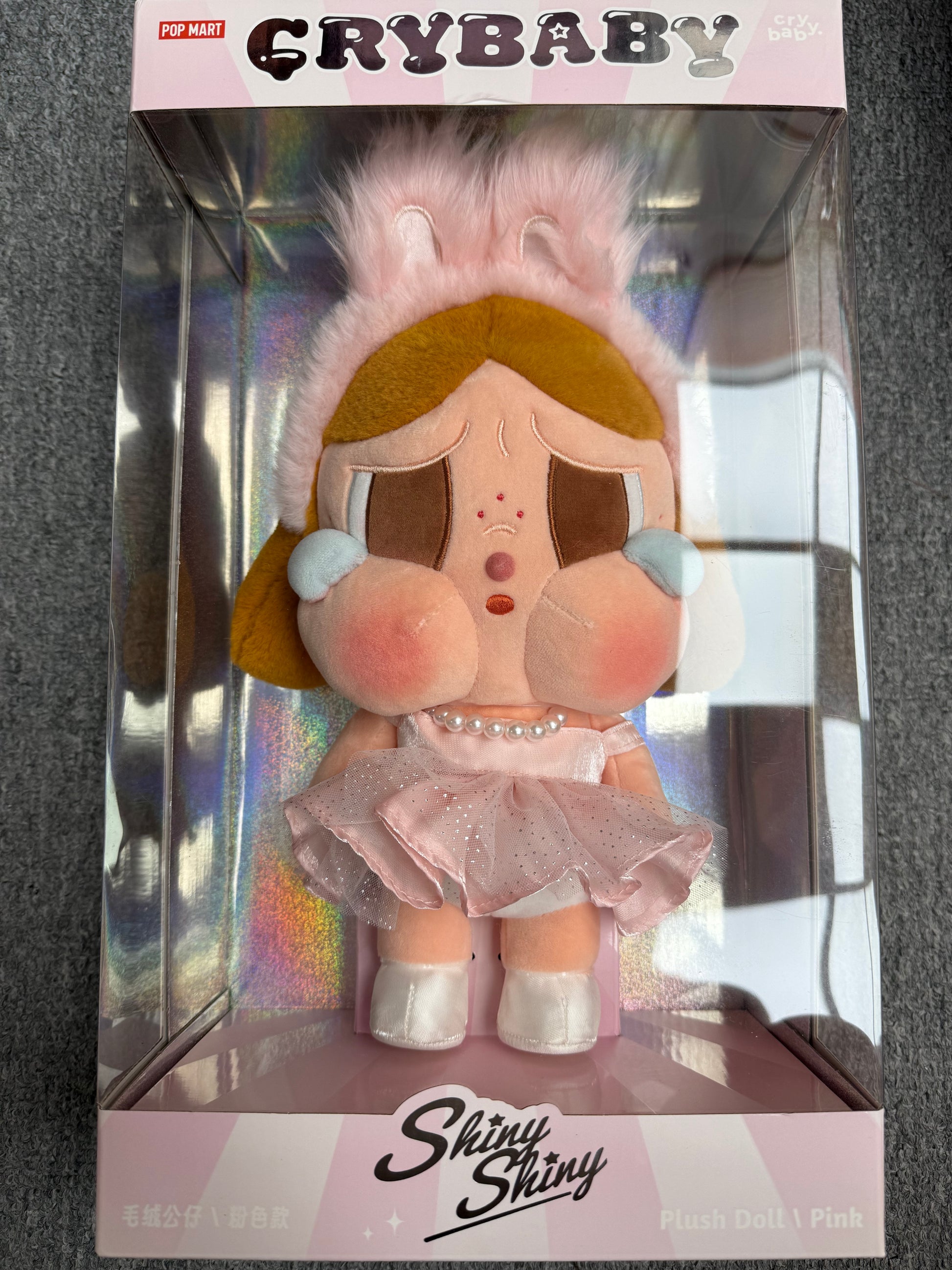 Crybaby Shiny Shiny Series-Plush Doll (Pink,Black)