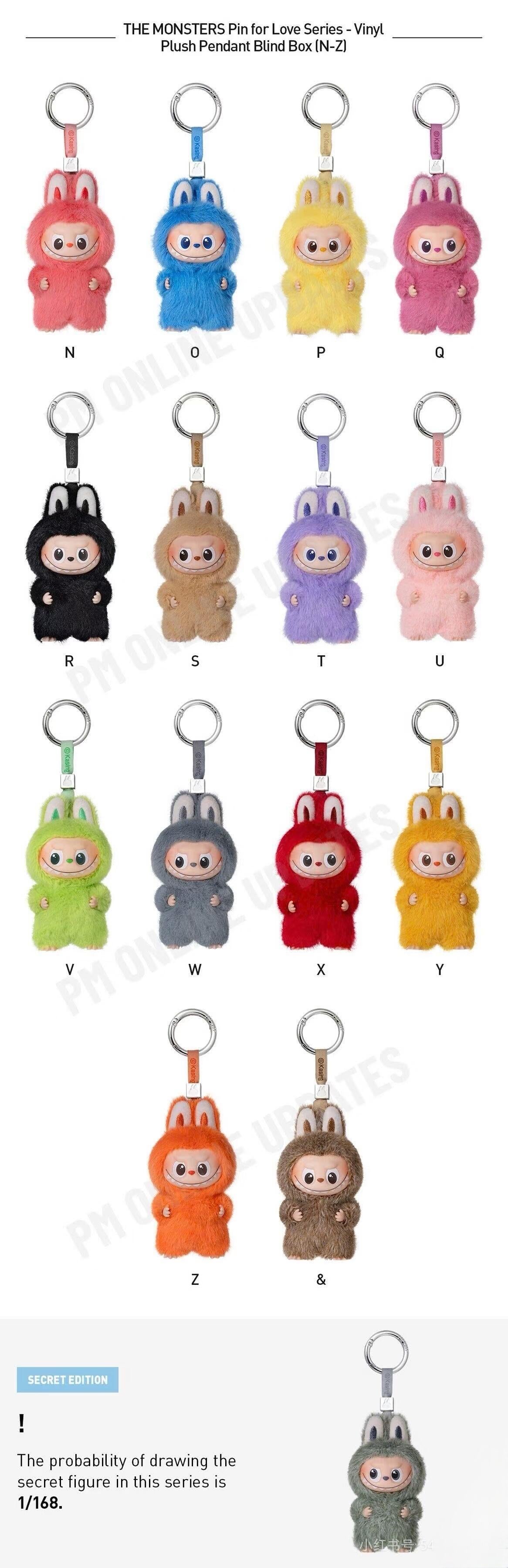 Labubu V4 The Monsters Pin Loves Series-Vinyl Plush Pandent Blind Box