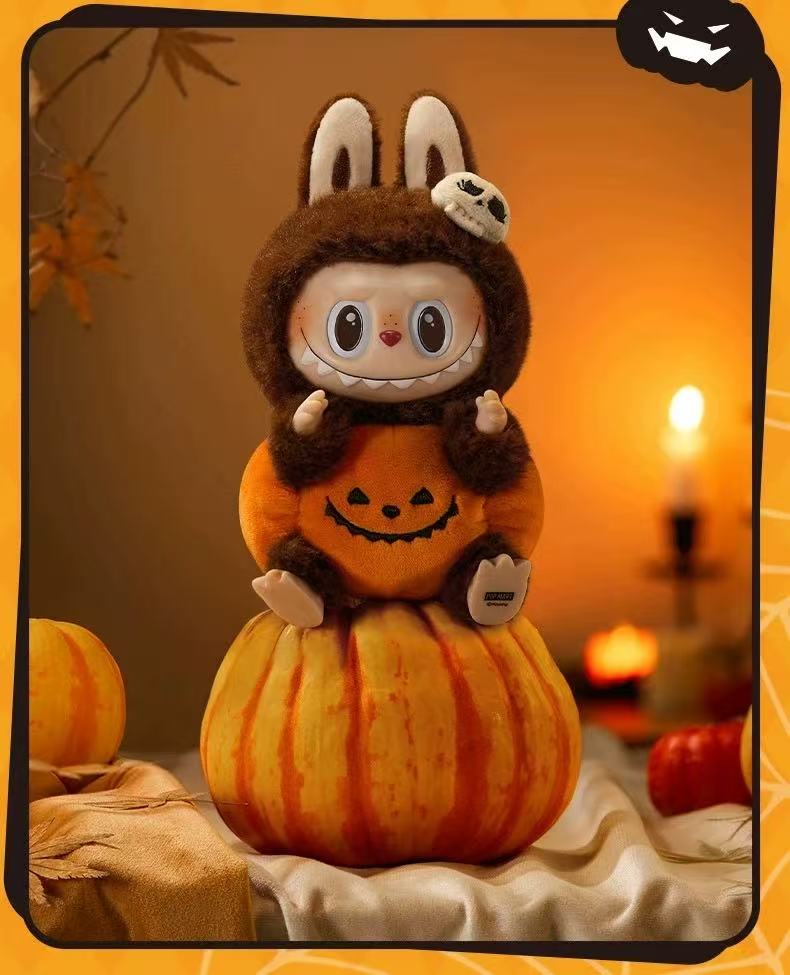 【LABUBU】Happy Halloween Party Series-Sitting Pumpkin Vinyl Plush Pendant