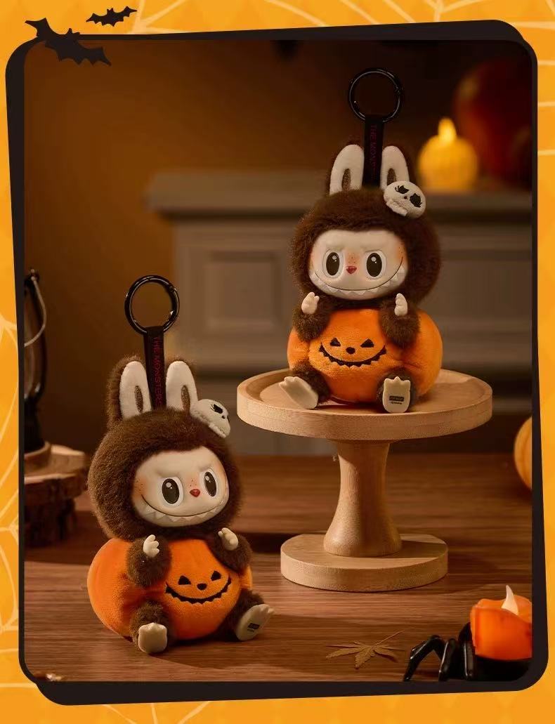 【LABUBU】Happy Halloween Party Series-Sitting Pumpkin Vinyl Plush Pendant