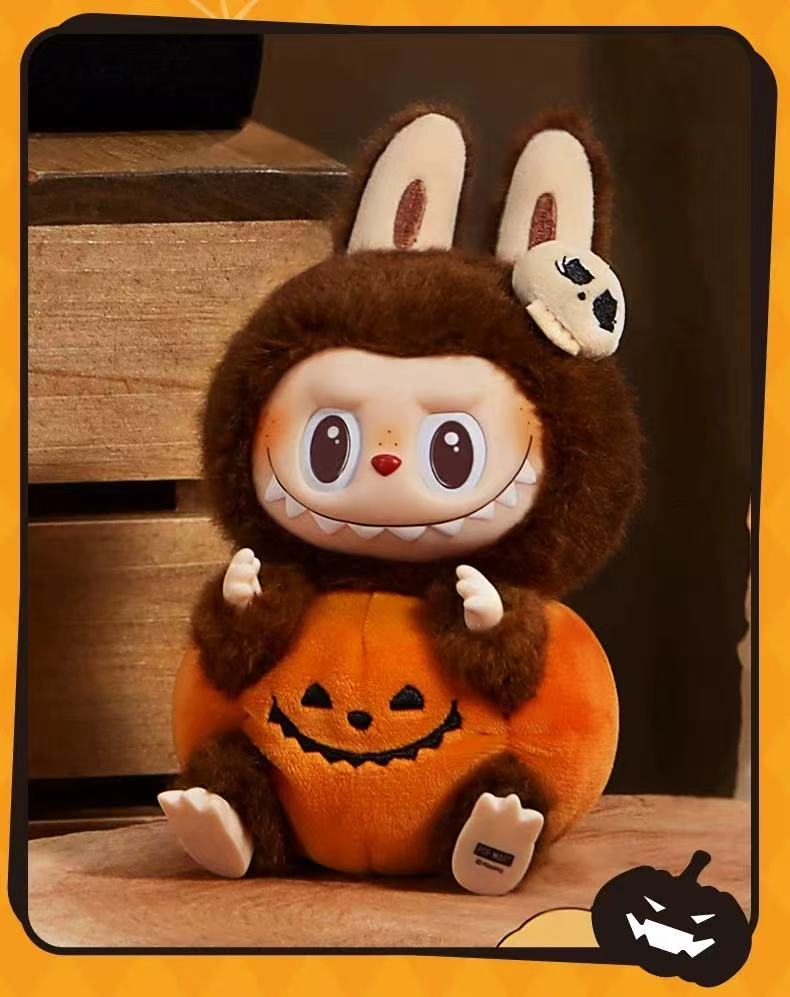 【LABUBU】Happy Halloween Party Series-Sitting Pumpkin Vinyl Plush Pendant