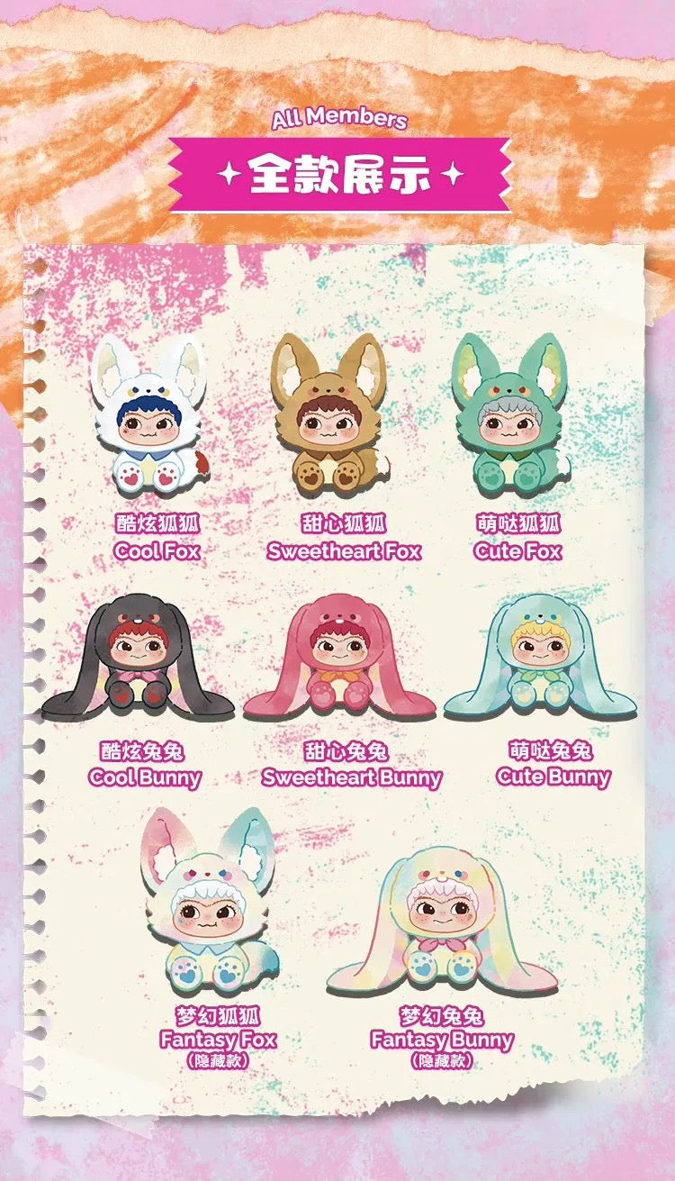 WAKUKU V2 Fox&Bunny Trick or Treat Series Plush Blind Box