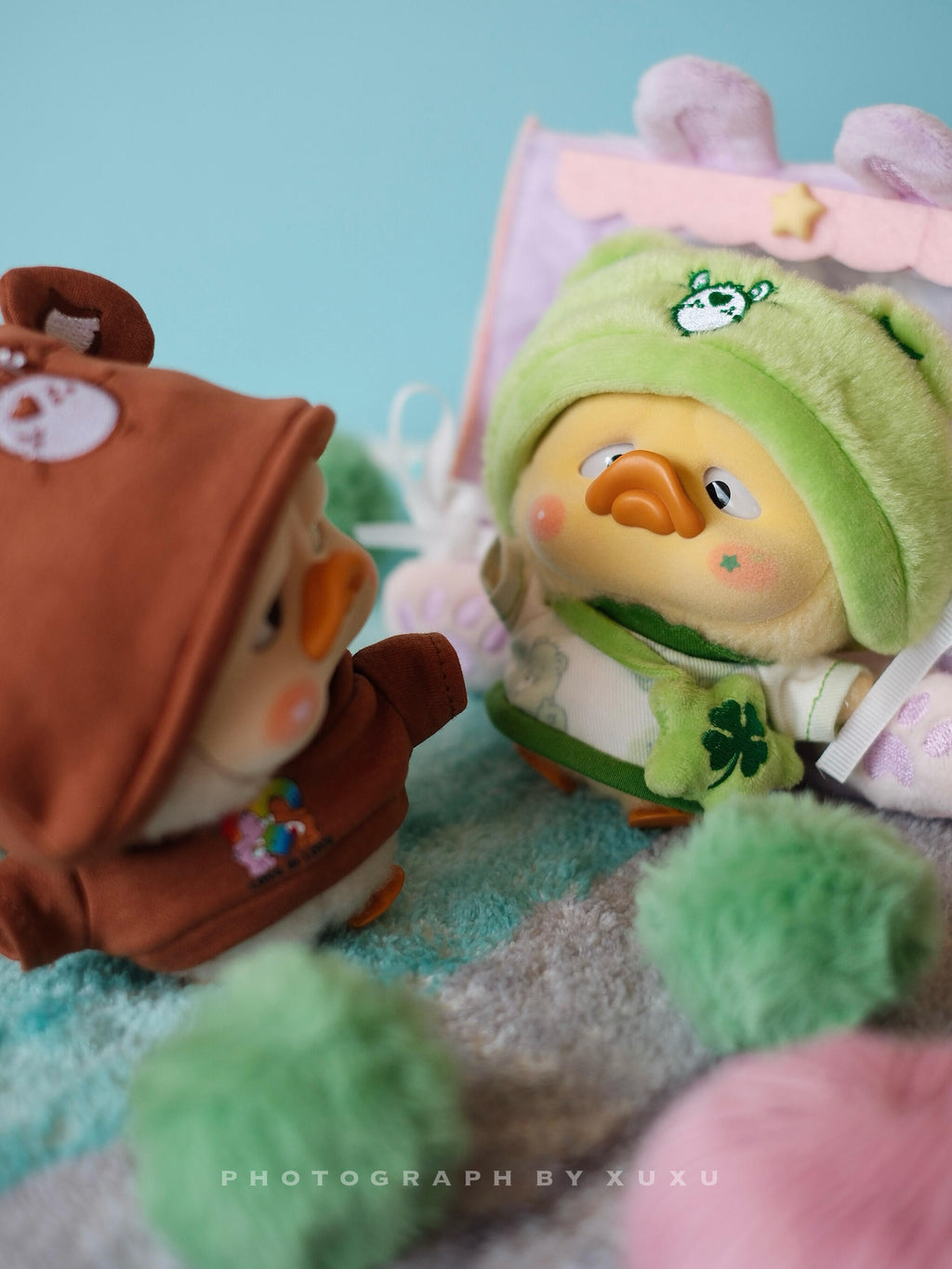 【PocketUpsetDuck】Care Bears x UpsetDuck Be Rainbow Duck  Plush Blind Box