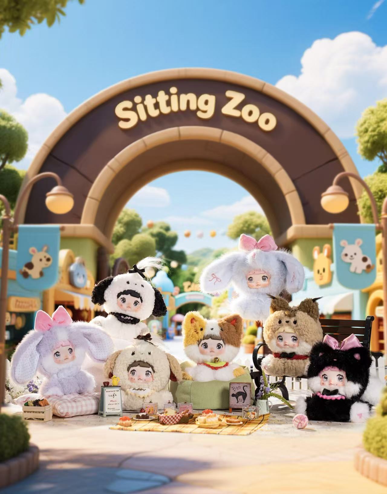 【NOMMI】Sitting Zoo Series  Plush Blind Box