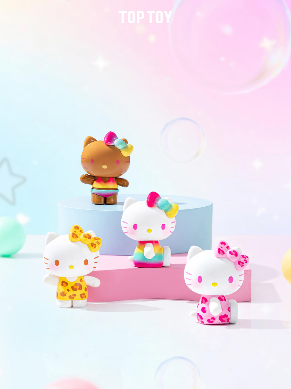 【HELLO KITTY】Summer Rainbow Candy Mini Figures Blind Box