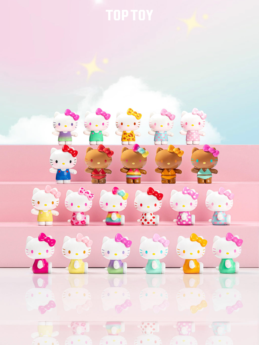 【HELLO KITTY】Summer Rainbow Candy Mini Figures Blind Box
