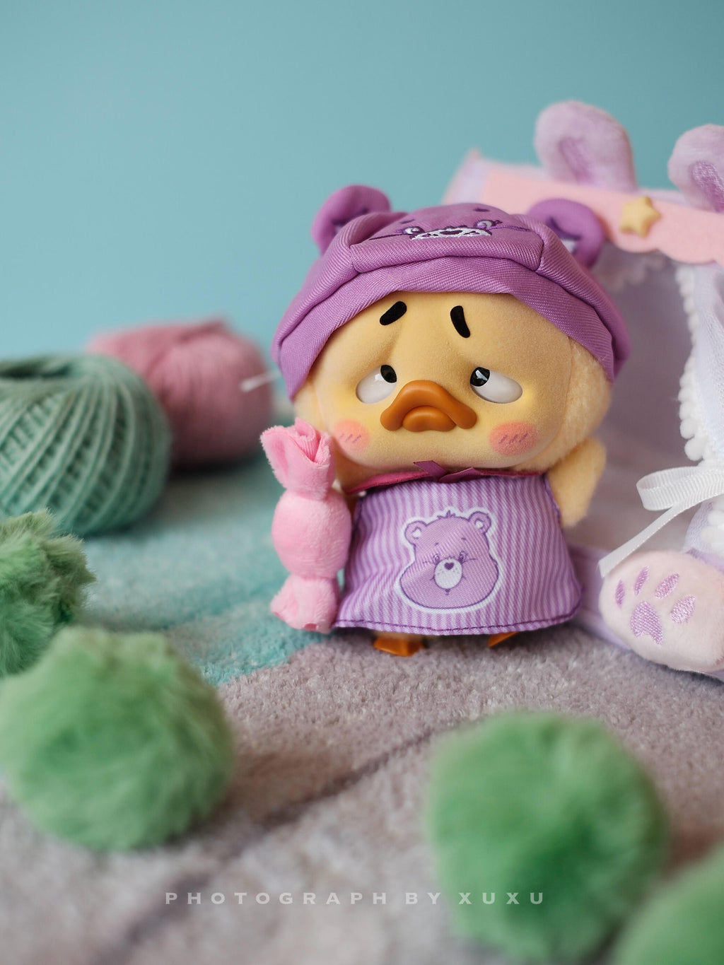 【PocketUpsetDuck】Care Bears x UpsetDuck Be Rainbow Duck  Plush Blind Box