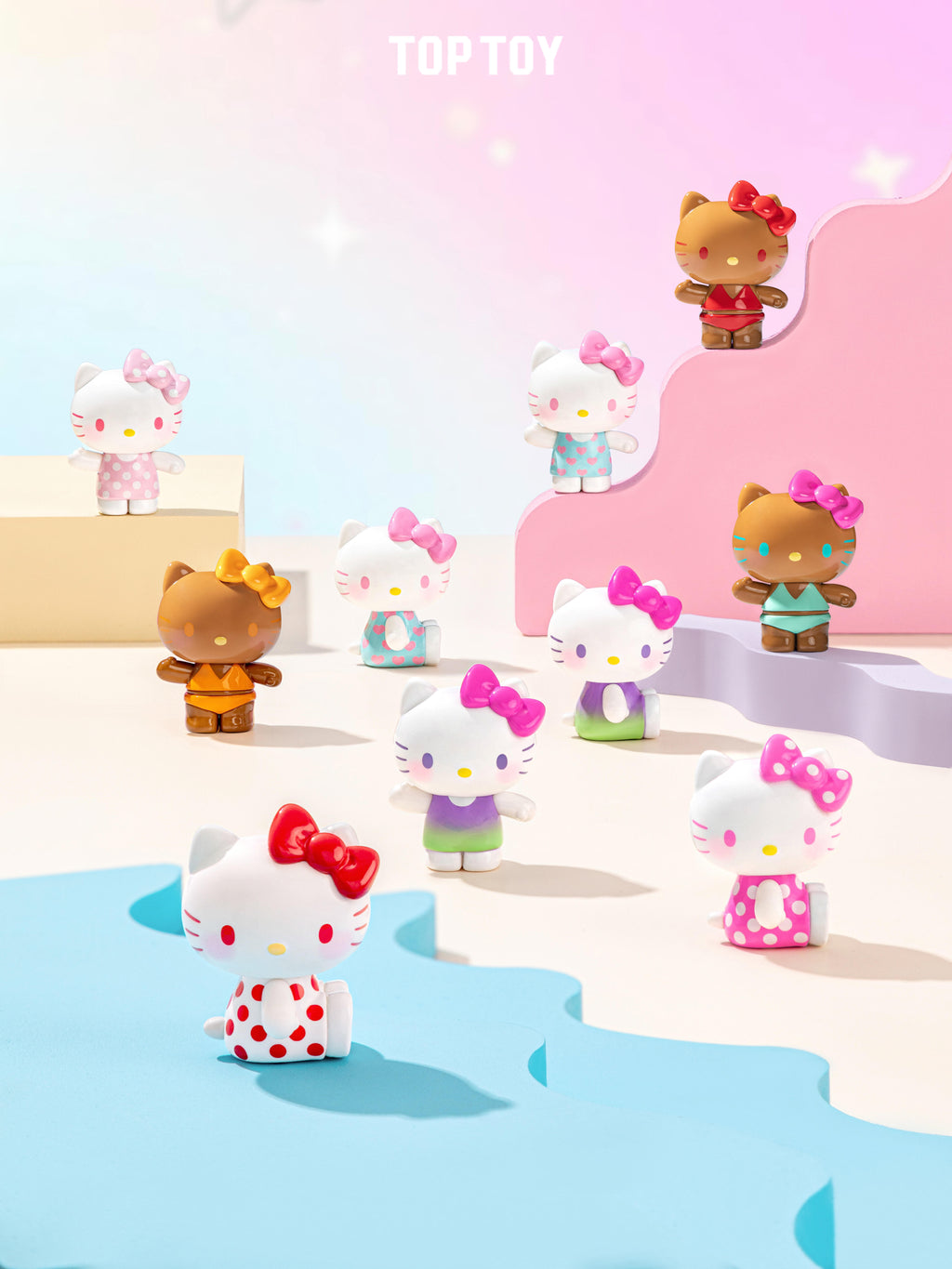【HELLO KITTY】Summer Rainbow Candy Mini Figures Blind Box