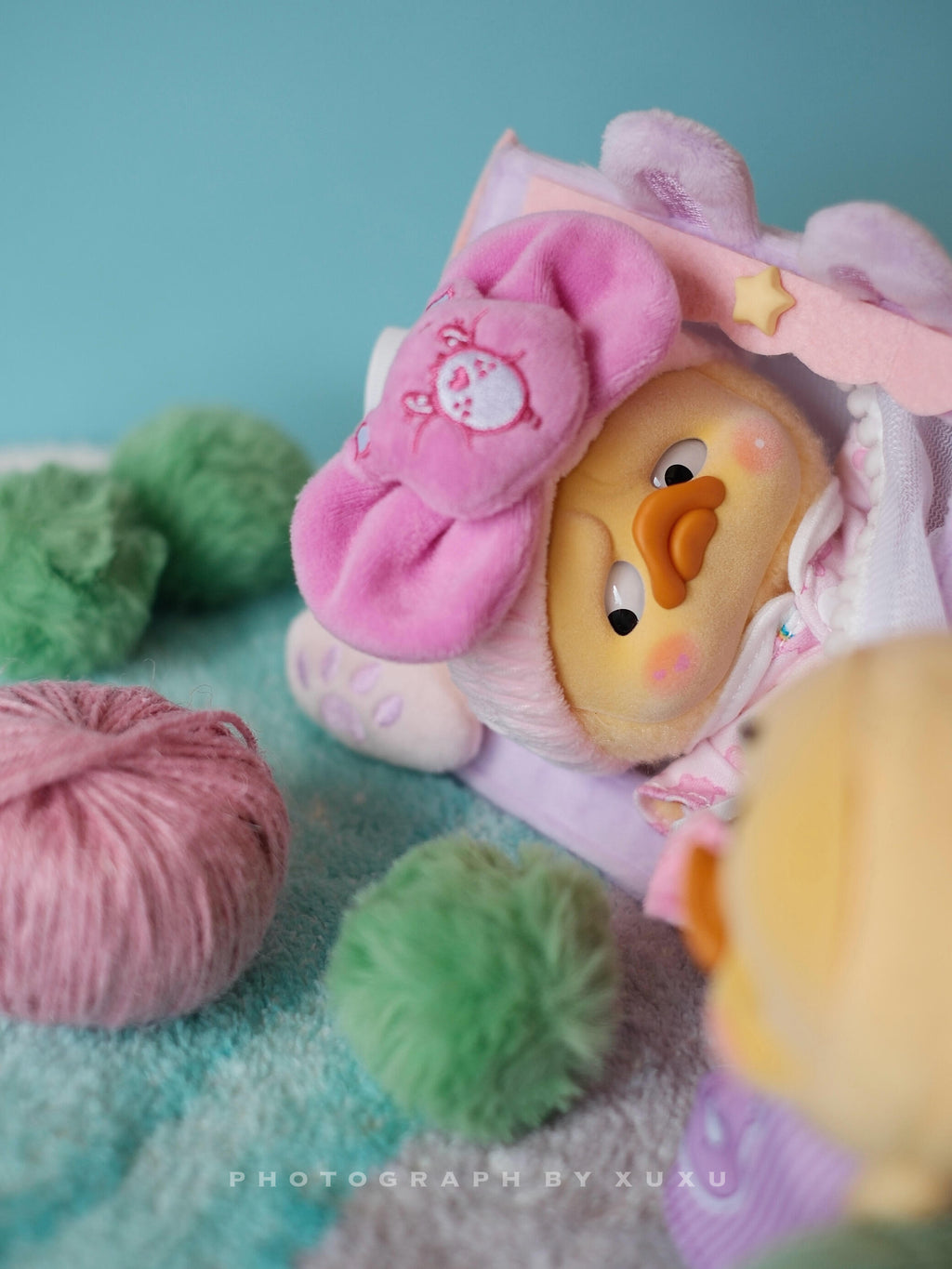 【PocketUpsetDuck】Care Bears x UpsetDuck Be Rainbow Duck  Plush Blind Box