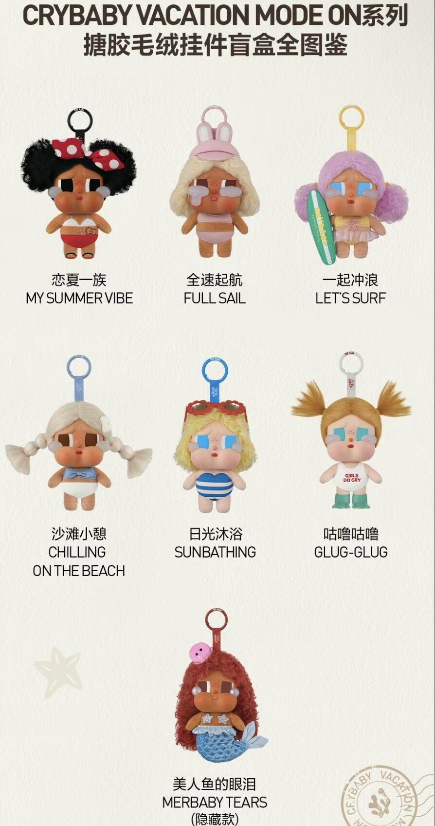 【CRYBABY】Vacation Mode On  Plush Blind Box
