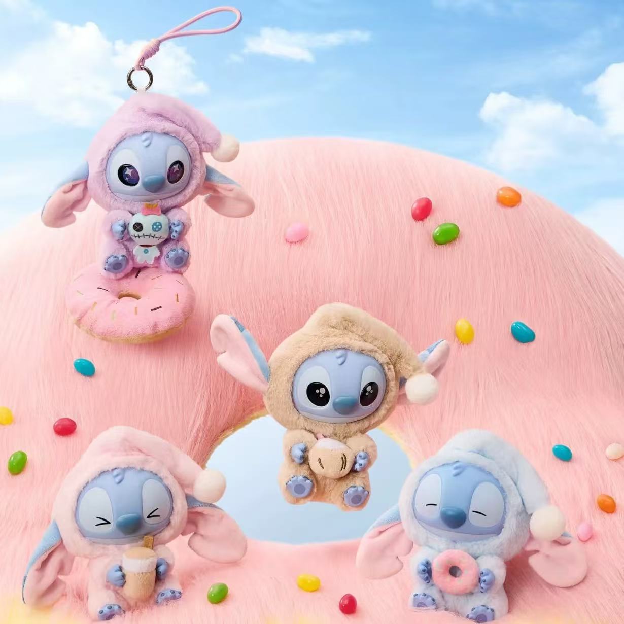 Disney Stitch Eat Something Before Sleep Collection Vinyl Plush Toy Blind Box