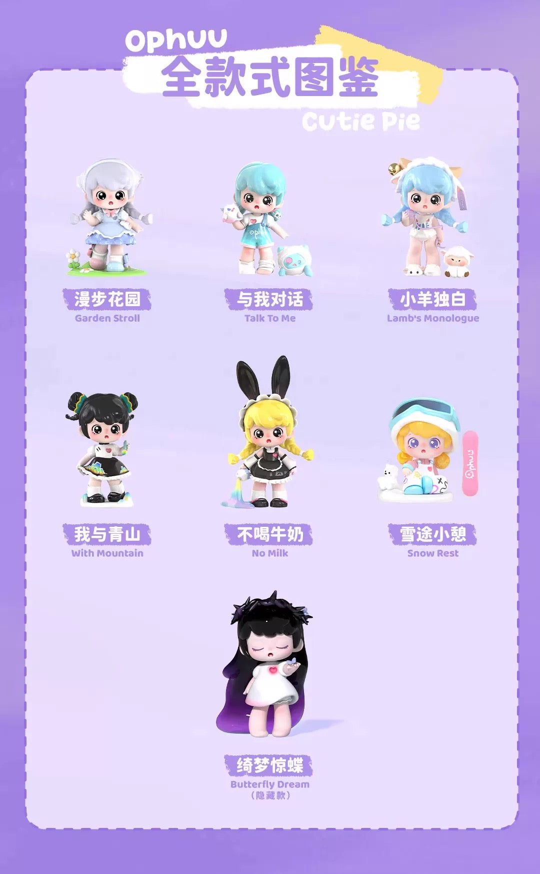Ophuu Cutie Pie Series Figures Blind Box